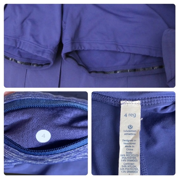 Lululemon RARE 🔥 Run Speed Skirt Royalty Purple size 4 - Picture 6 of 8